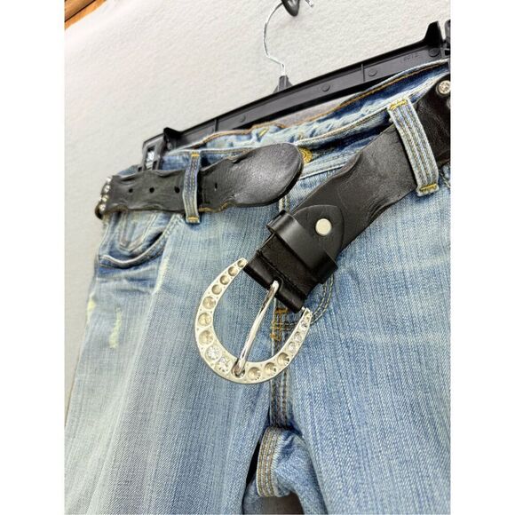Vintage Y2K Polo Jeans Co. Ralph Lauren Low Rise Bootcut Jeans Plus Leather Belt - Picture 6 of 9